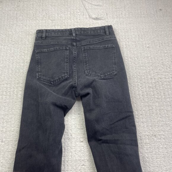 Y2K Refuge Denim Jeans Womens 01 Black Beverly Hills Distressed Skater Punk - Picture 9 of 10